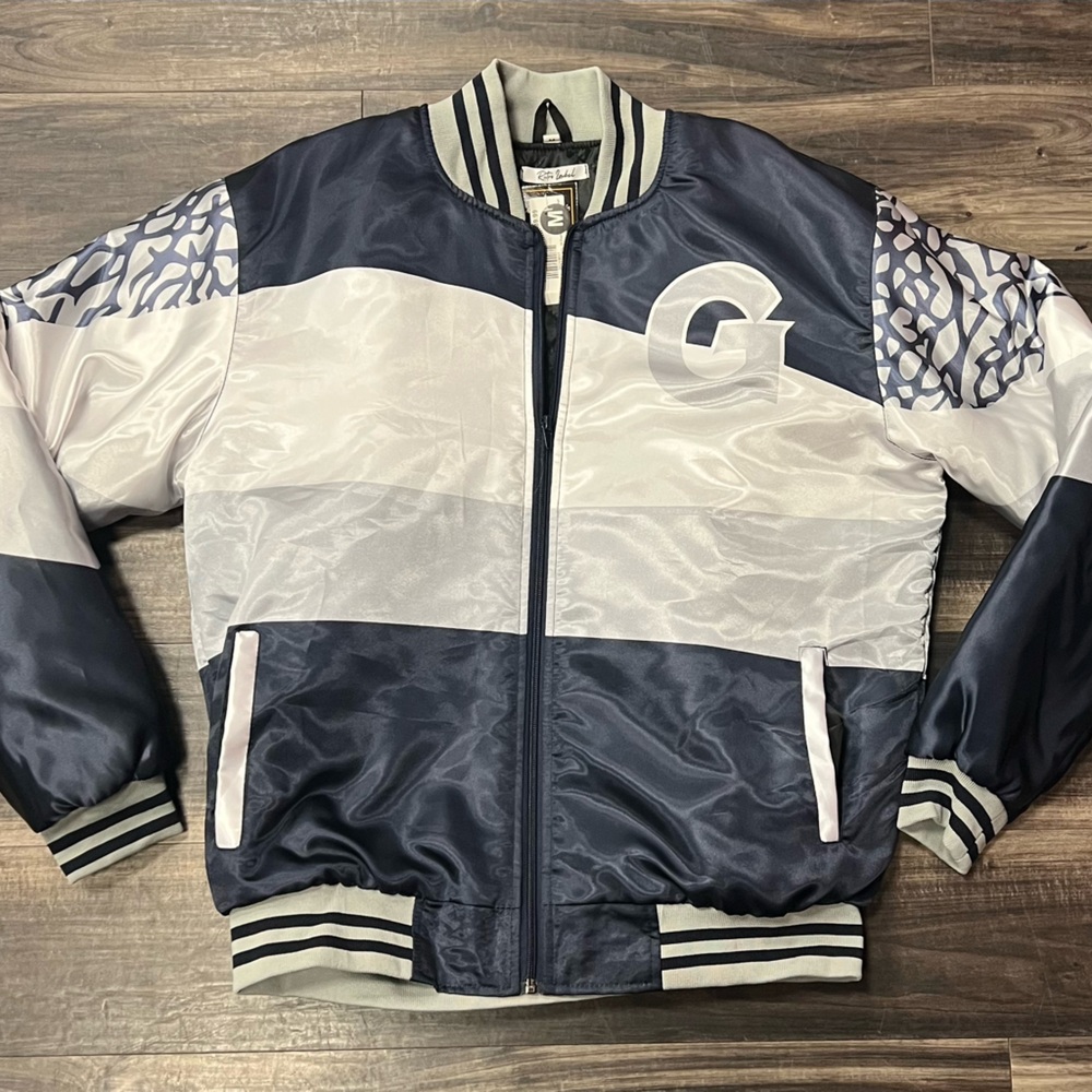 Men’s Retro Georgetown Stylish Navy and Gray Men's Jacket